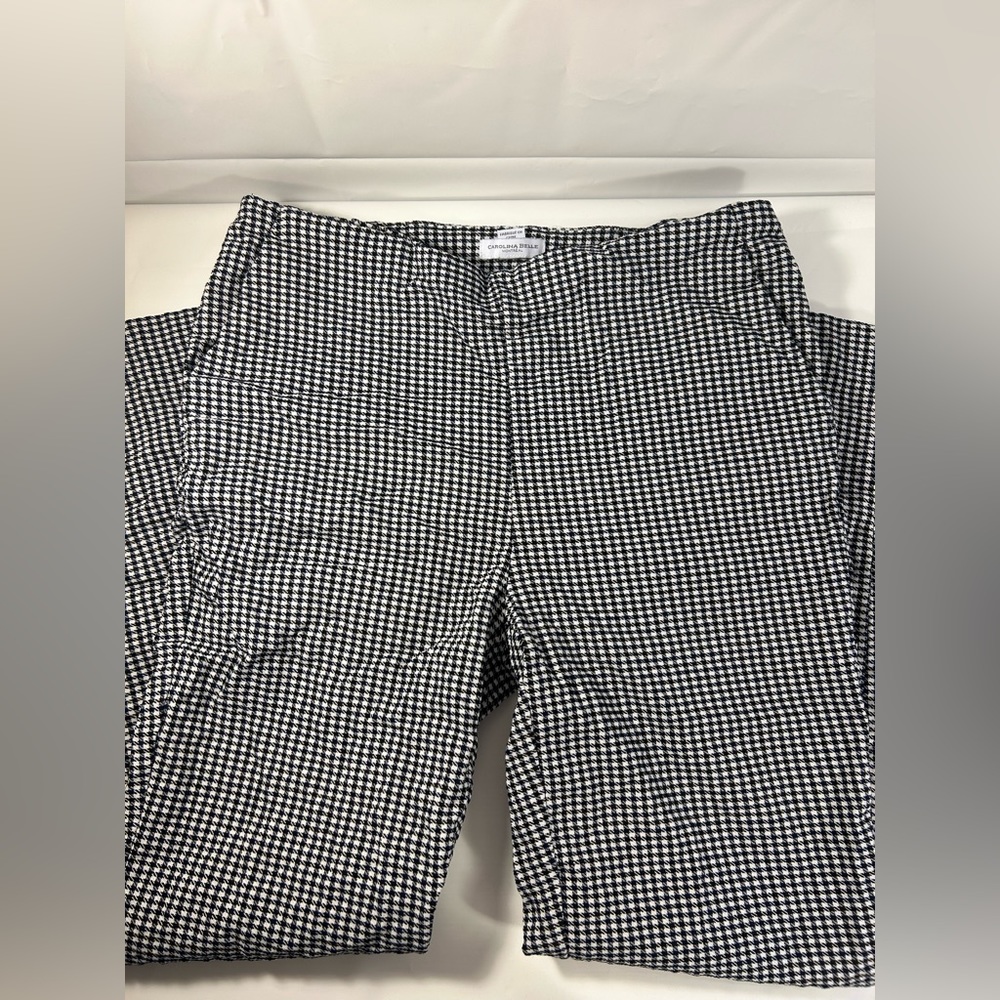 Black and White Checkered Dress Pants, Carolina Belle